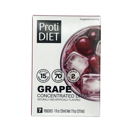 Mélange à Boire Concentré Proti Diet, Raisin, 7 Sachets - Lot de 1
