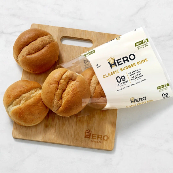 Hero Zero Net Carb Classic Burger Buns, 4 buns