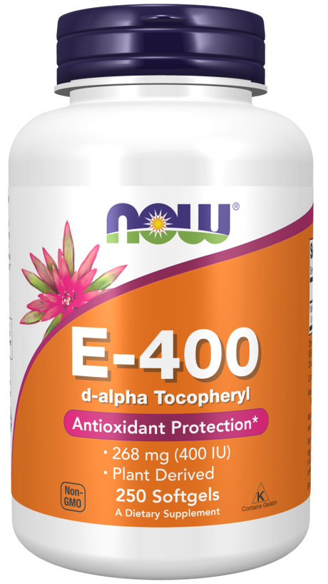 NOW Vitamin E-400, 250 Softgels