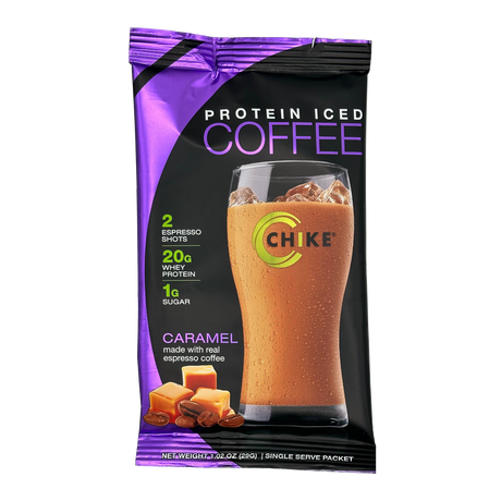 Chike Nutrition Café Glacé Hyperprotéiné Sachets Individuels - Caramel / Un sachet