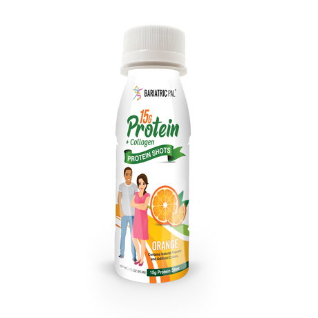 BariatricPal 15g Whey y Colágeno Complemento Proteico Líquido - Naranja - Una botella