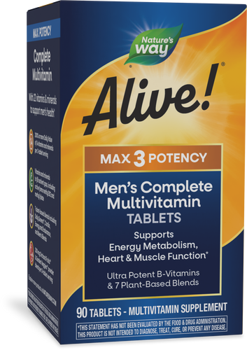 Nature's Way Alive! Men's Complete Multivitamin supplement box on a white background
