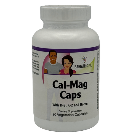 Calcium & Magnesium Vegetarian Capsules with D3, K2, and Boron by BariatricPal