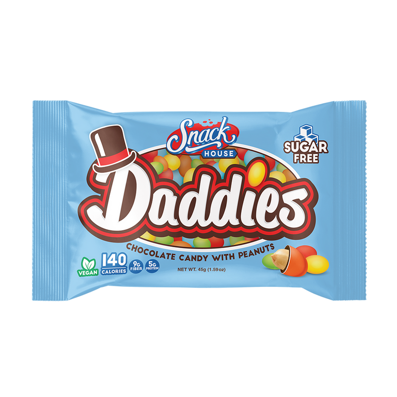 Snack House Daddies Sugar Free Chocolate Candy with Peanuts, 45g(1.59 oz) bag