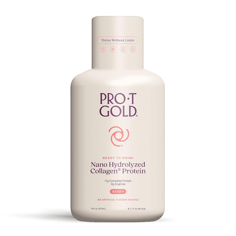 Proteína de colágeno líquido de ProT Gold - Frutos rojos - 16 oz liq.