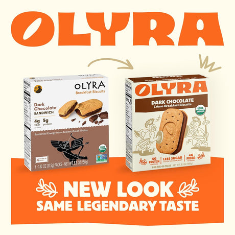 Olyra Crème Breakfast Biscuit Sandwiches, 5.3 oz - Dark Chocolate