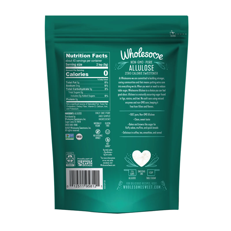 Wholesome Sweeteners Allulose Granulated Sweetener 12 oz