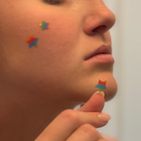 Pimple Patch Stars – 144 Multicolored Hydrocolloid Patches in 2 Sizes with Tea Tree Oil