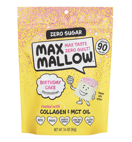 Know Brainer Foods Max Mallow Sugar Free Marshmallows - Birthday Cake / One Pack