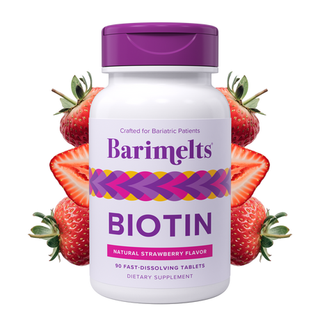BariMelts Biotine (5 000 µg) 90 Comprimés à dissolution rapide - Arôme naturel de fraise