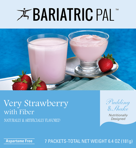 BariatricPal Pudín y Batido de Proteínas de 15g - Muy Fresa - Un paquete