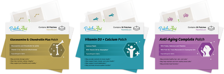 Pack de parches de vitaminas de soporte óseo y articular de PatchAid