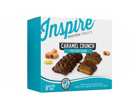 Inspire High Protein Bars by Bariatric Eating - Caramel Crunch / One Box