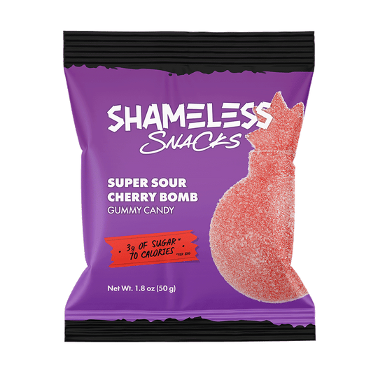 Gummy Candy by Shameless Snacks - Super Sour Cherry Bomb
