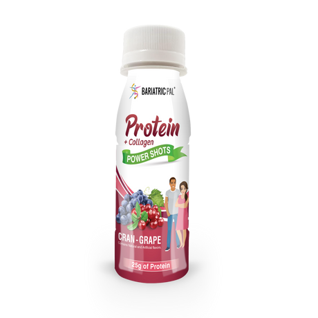 BariatricPal 25g Whey & Collagène Boisson Concentrée Hyperprotéinée - Canneberge Raisin - Une bouteille
