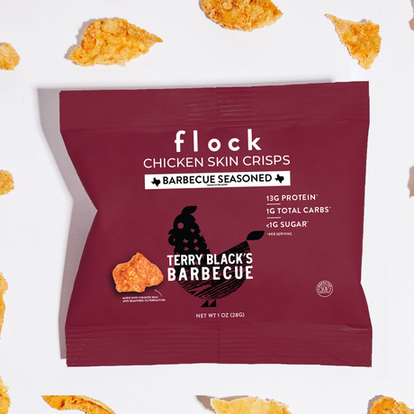 Chips de peau de poulet Flock - Terry Black’s Barbecue / Un sac