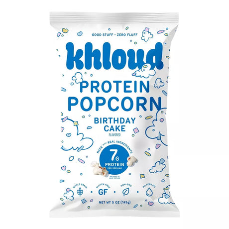 Khloud Protein Popcorn by Khloé Kardashian - Birthday Cake Protein Popcorn, 5oz