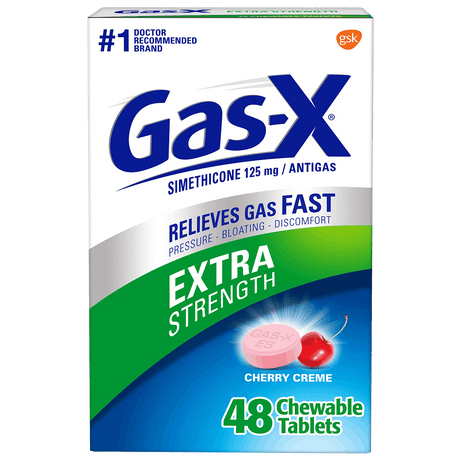 Gas-X Extra Fuerte Tabletas Masticables para el Alivio de Gases