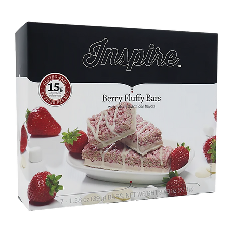 Inspire Berry Fluffy Protein Bars + Fiber