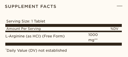 Solgar® L-arginine 1000 mg - Free Form 90 tablets