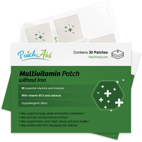 Parche tópico multivitáminico Plus sin hierro de PatchAid