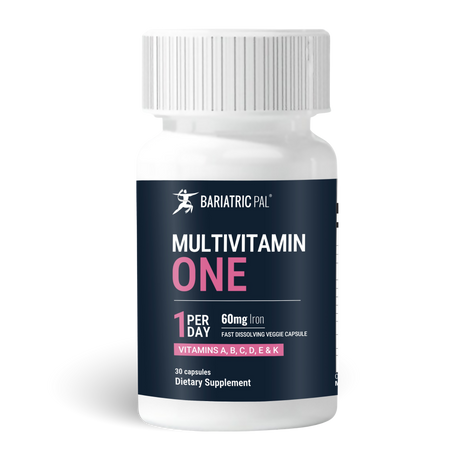 BariatricPal Multivitamínico UNO – Cápsula de 1 al Día con 60 mg de Hierro - Suministro para 1 mes