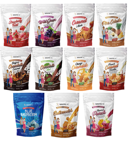 BariatricPal Citrato de Calcio Sin Azúcar Gomitas Suaves 500mg con Probióticos - Paquete Surtido de los 11 Sabores