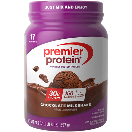 Poudre de protéines de lactosérum Premier Protein 100 % - Lait frappé au chocolat, 725 ml