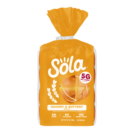 Sola Rolls, 12 Rolls (12 oz) - Savory & Buttery / One Pack