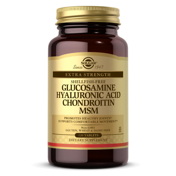 Solgar® Glucosamine Hyaluronic Acid Chondroitin MSM - Extra Strength ShellFish Free