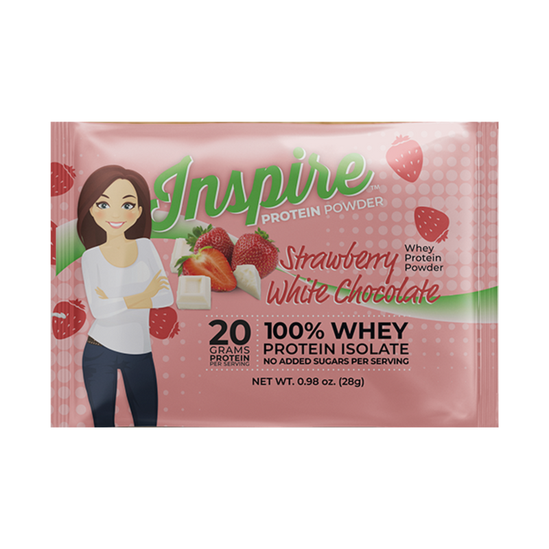 Inspire Strawberry White Chocolate Protein Powder by Bariatric Eating