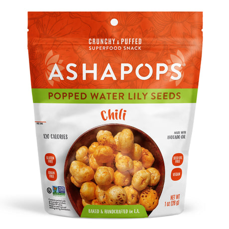 Graines de lotus soufflées par AshaPops - Piment Citron vert - Un pack