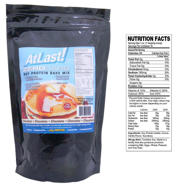 #Flavor_At Last! Zerocarb Soy Protein Bake Mix, Chocolate #Size_1 lb.