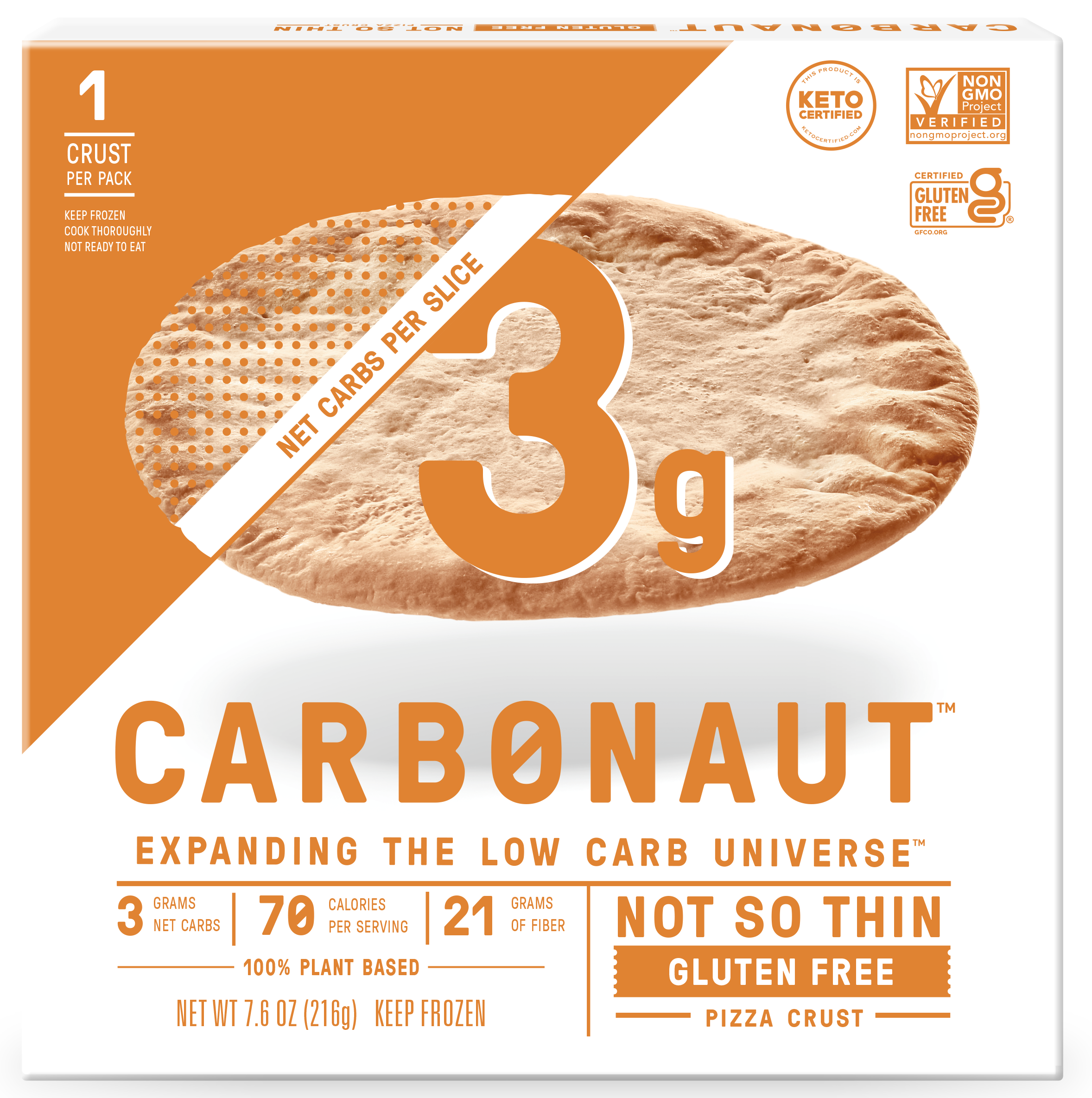 Carbonaut Not So Thin Gluten-Free Pizza Crust by Carbonaut