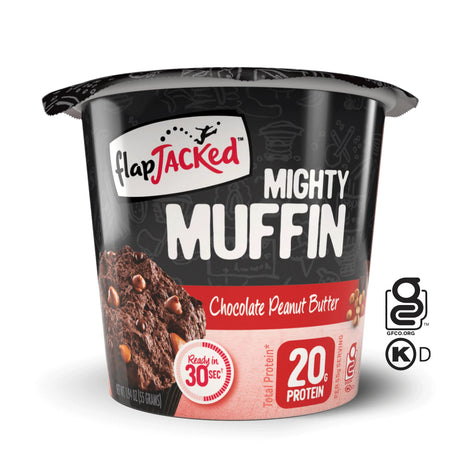 Muffins FlapJacked Mighty - Chocolat beurre de cacahuète / Un pack