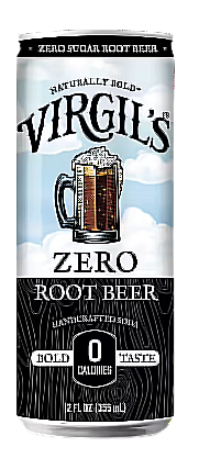 Boisson gazeuse zéro sucre de Virgil - Racine de bière / 4 boîtes