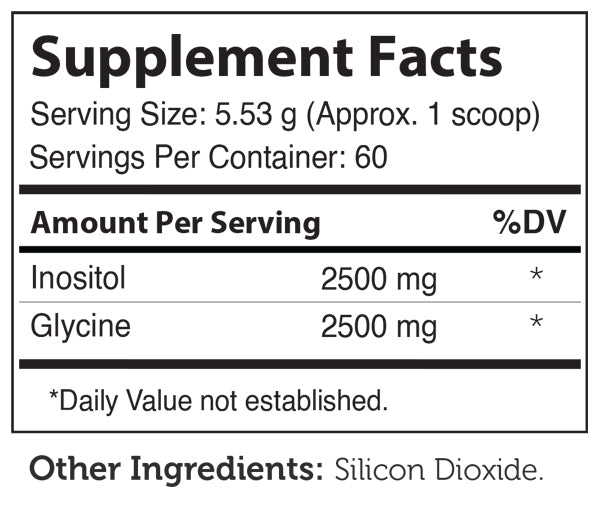 Inositol + Glycine Kosher Powder by Zahler - Mood & Nervous System Support