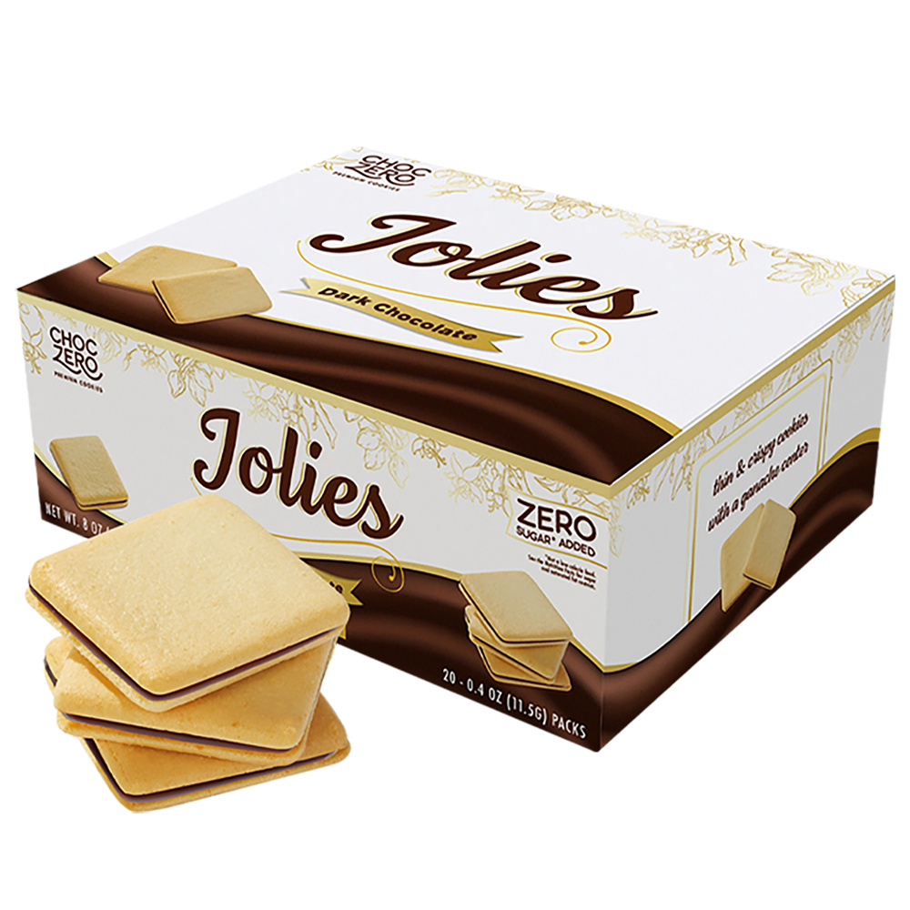 ショコラ ChocZero Jolies Dark Chocolate Cookies, 8 oz by ChocZero