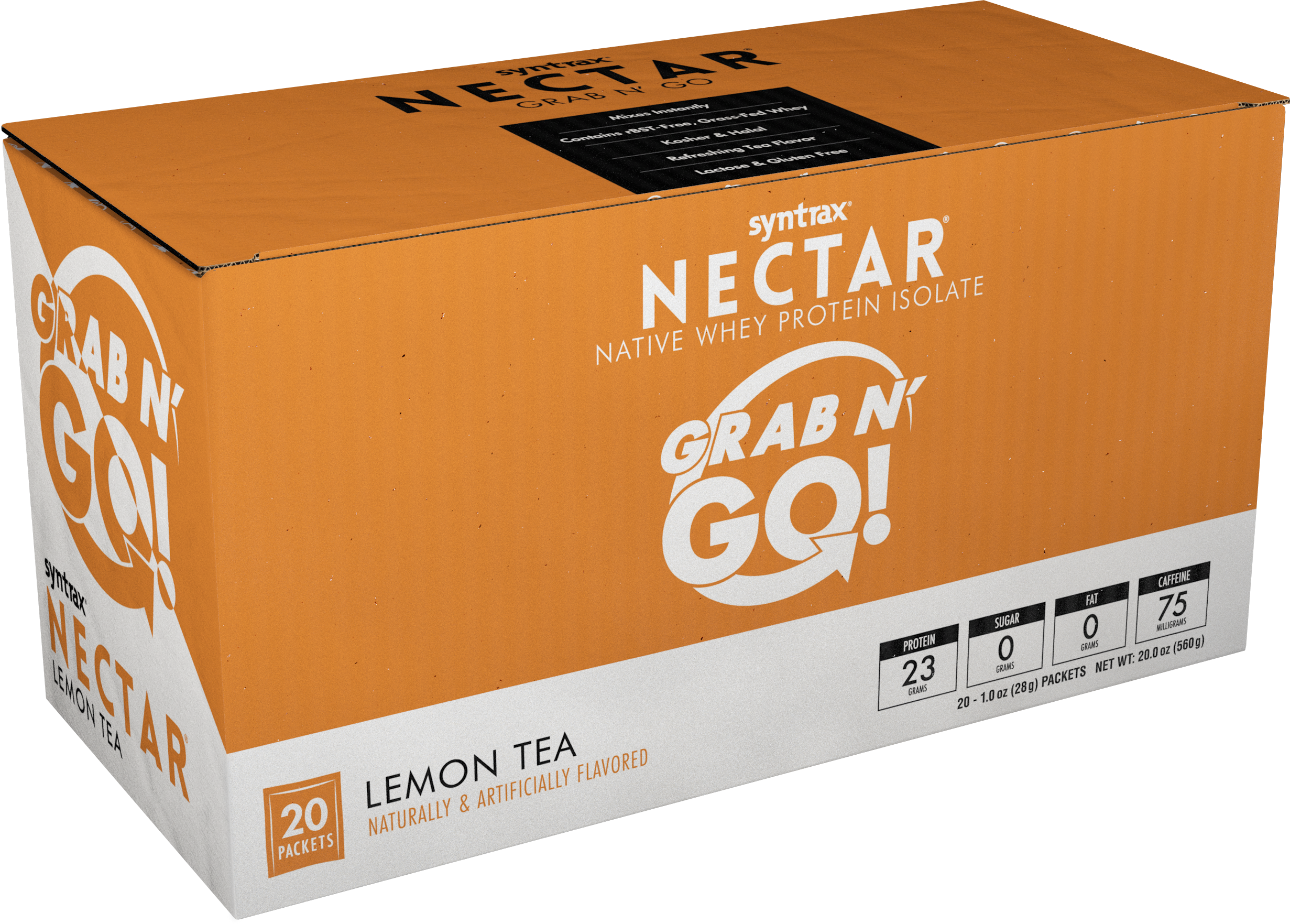 ハイエナジー♪30枚セット／新宿NYNY■ZENON Syntrax Nectar Protein Powder Grab N' Go Box - Lemon Tea by