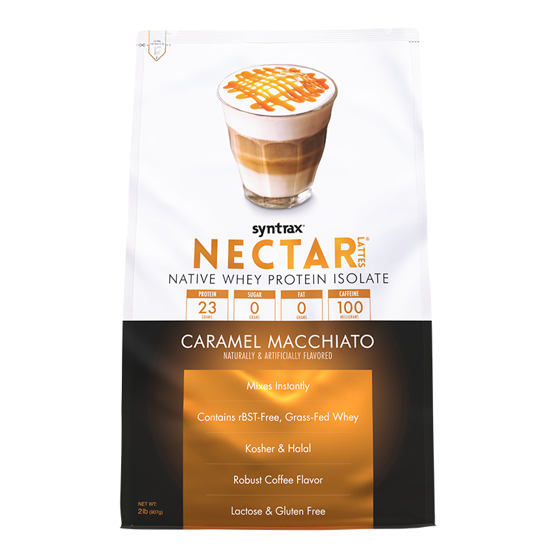 Syntrax Nectar Lattes 2lb Protein Powder - Caramel Macchiato by
