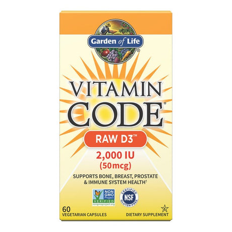 Garden of Life Vitamin Code RAW D3 60 cápsulas vegetales