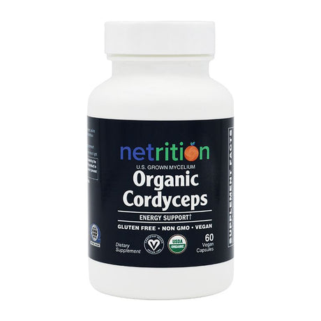 Cápsulas de hongo Cordyceps de Netrition - Libera tu máximo rendimiento, naturalmente