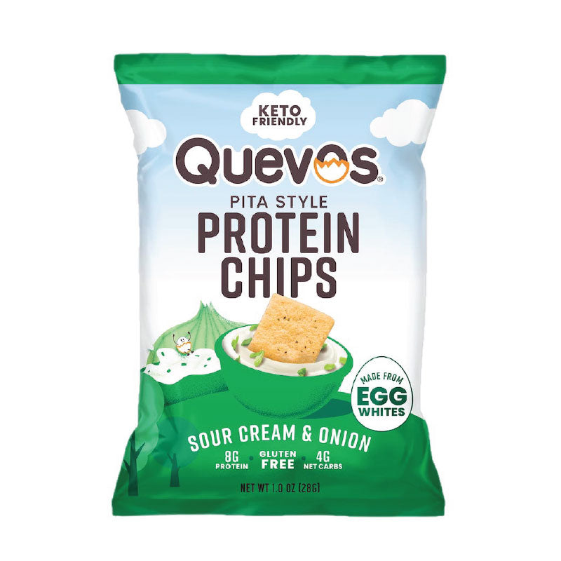 Quevos Keto Friendly Pita Style Protein Chips 1 oz