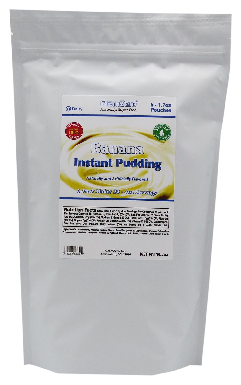 GramZero Stevia Sweetened Sugar Free Pudding Mix by GramZero