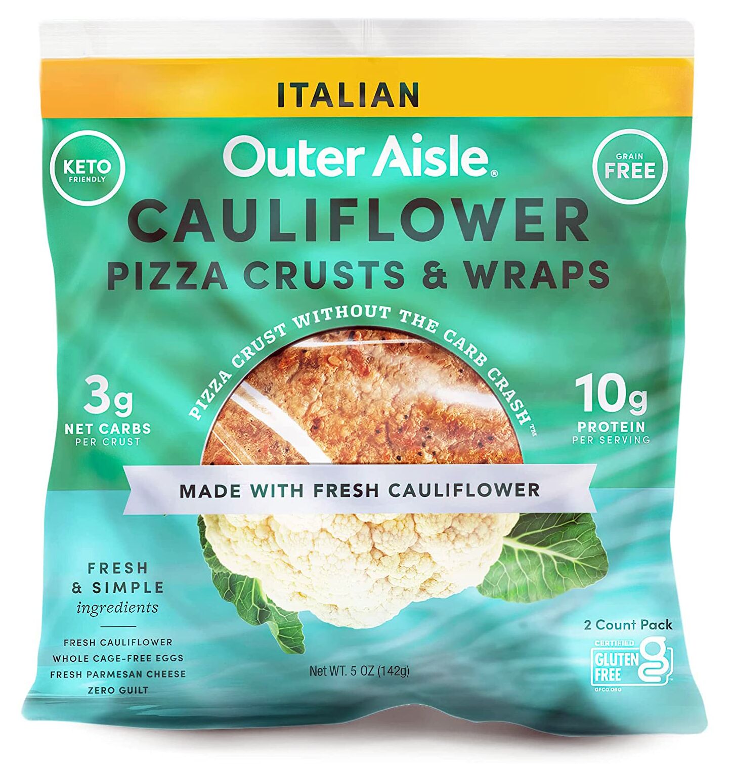 OUTER AISLE GOURMET Cauliflower Pizza Crust, 5 oz
