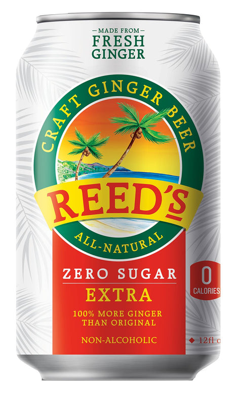 Reed's Zero Sugar Craft Ginger Beer 4 cans