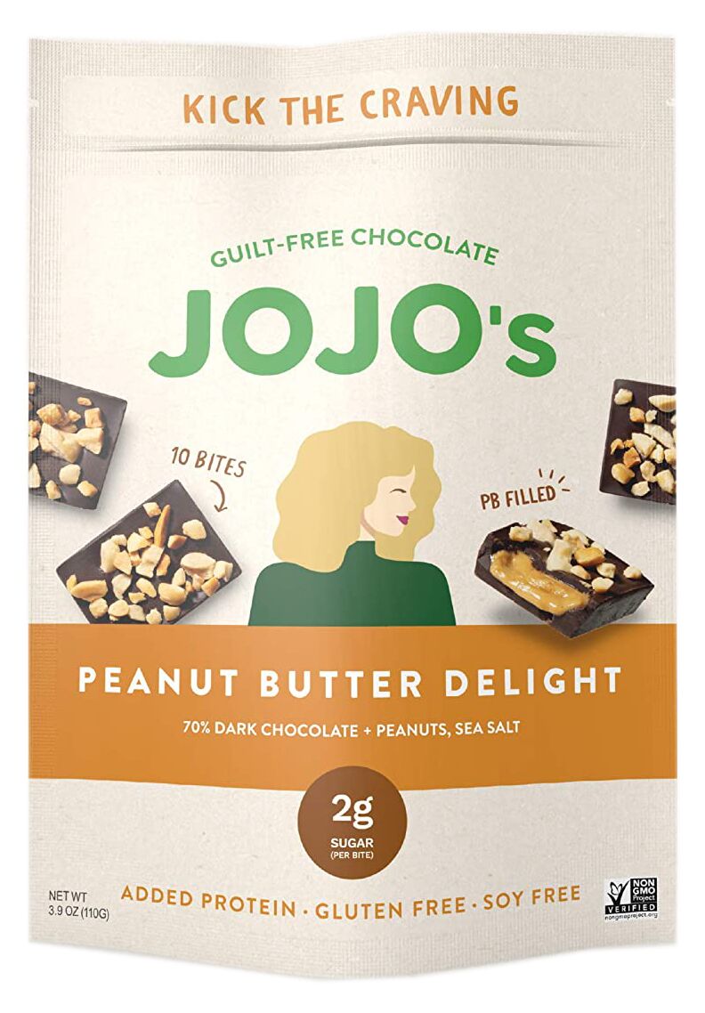 JoJo's Dark Chocolate Bites + Plant Based Protein, 3.6 oz