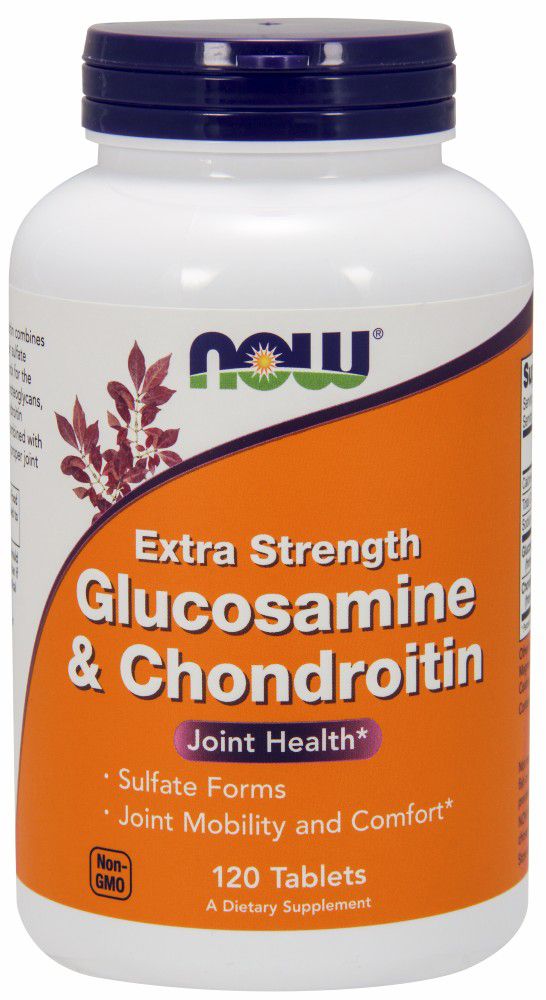 NOW Glucosamine and Chondroitin, Extra Strength 120 tablets 