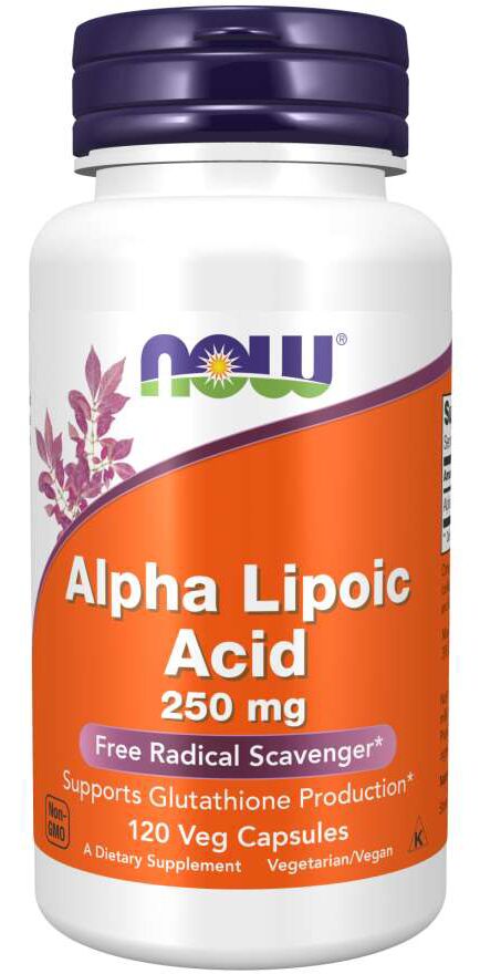 NOW Acide alpha-lipoïque - 250 mg, 120 gélules végétales