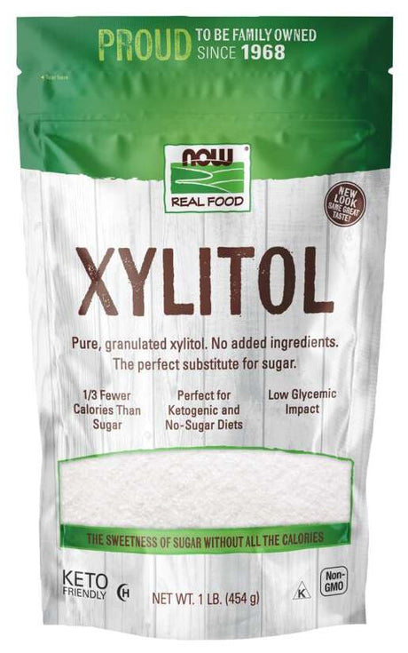 Endulzante con Xilitol NOW - 1 lb (454 g)